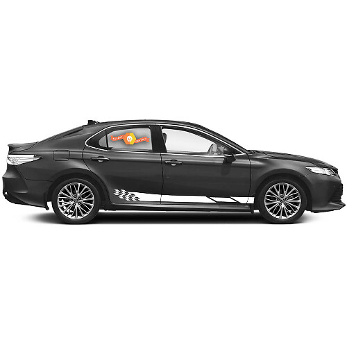 Checkered Side Stripe Vinyl Decal Kit for Toyota Camry