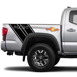 4x4 Truck Bed Stripes Vinyl Graphic Decals Fits Toyota Tacoma Chevy Dodge
