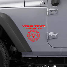 Custom Zombie Outbreak Response Team Vinyl Sticker for Jeep Wrangler Unlimited_3