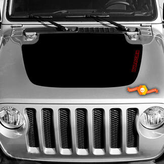 Jeep Wrangler and Gladiator Hood decal, easy graphic
