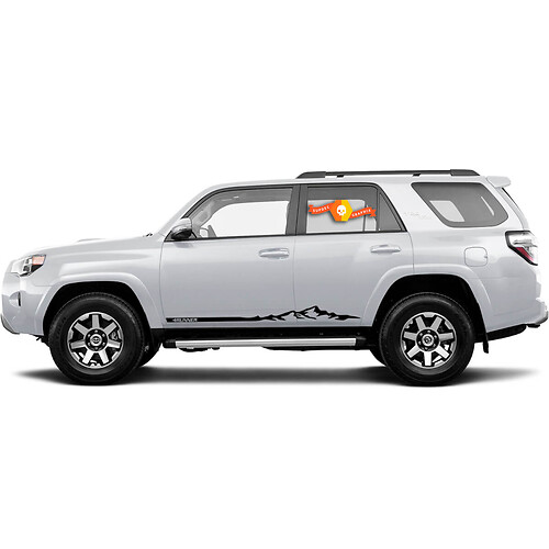 Pair Toyota 4Runner Vinyl Decal Sticker Graphics TRD Sport Side Door
