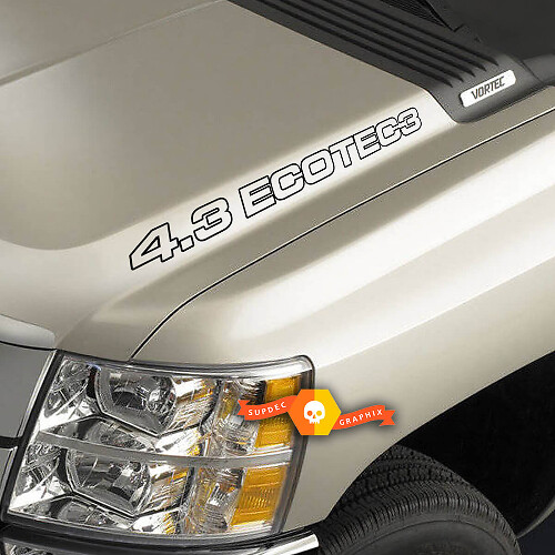 4.3L EcoTec3 Bonnet Vinyl Decal for Chevrolet Silverado GMC Sierra