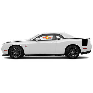 Dodge Challenger Accent Hockey Style Body Line Rear Side Stripes For 2008-2014
