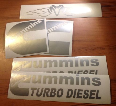 Dodge Cummins vinyl decal sticker graphic kit, Dodge Ram, Power