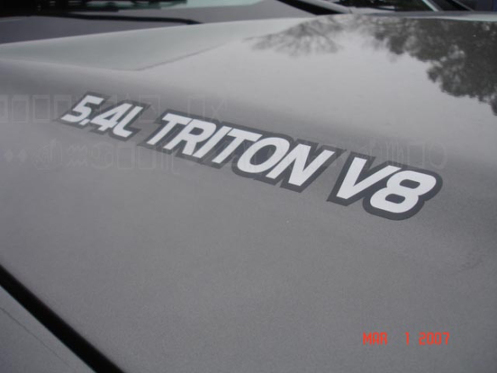 2 Ford 5.4l Triton V8 Hood TRUCK DECALS Vinyl Decal Stickers