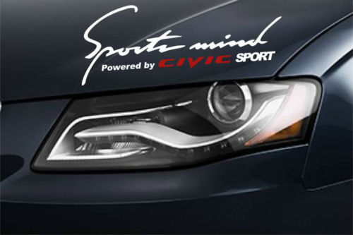 2 HONDA Sports Mind Powered by Civic SPORT R Tipe SI Decal