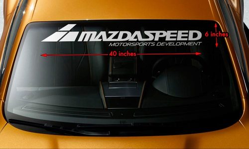 MAZDA MAZDASPEED STYLE #2 Windshield Banner Vinyl Premium Decal Sticker 40