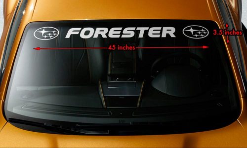 SUBARU FORESTER STYLE2 Windshield Banner Long Lasting Vinyl Decal Sticker 45x3.5