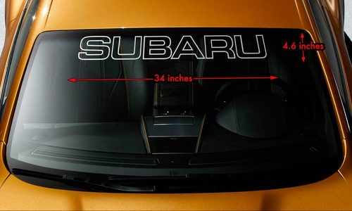 SUBARU OUTLINE Premium Windshield Banner Long Lasting Vinyl Decal Sticker 34x4.6