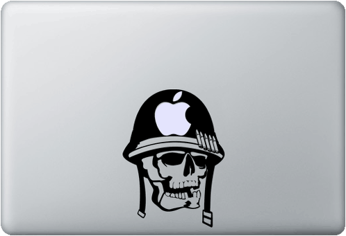 Army Skull MacBook Decal Sticker