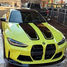 Hood CSL Style Vinyl Decal Stripes for 2021+ BMW M3 M4