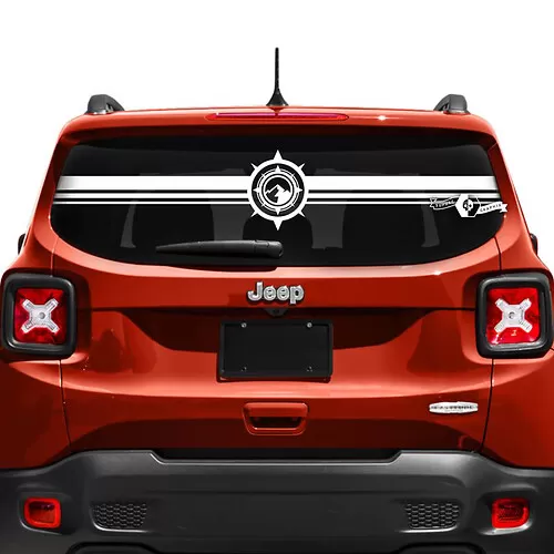 Jeep Renegade Tailgate Window Logo Compass Vinyl Decal Sticker