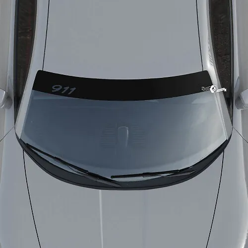 Porsche 911 Windshield Decal Sticker with Stripes Kit