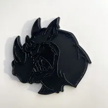 Rhino Custom 3D Badge Fender Emblem – Durable Vinyl Decal