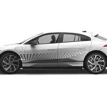 Jaguar I-Pace Side Doors Gradient Color Stripes Decal