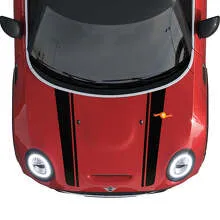 Mini Cooper S Hood & Side Doors Rally Stripes Decal