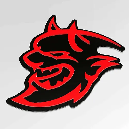 Dodge Demon 3D Fender Badges Emblem – Red vs Black Options