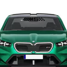 M logo Racing Checkered Windshield Decal for BMW 5 Series G60 M5 G90