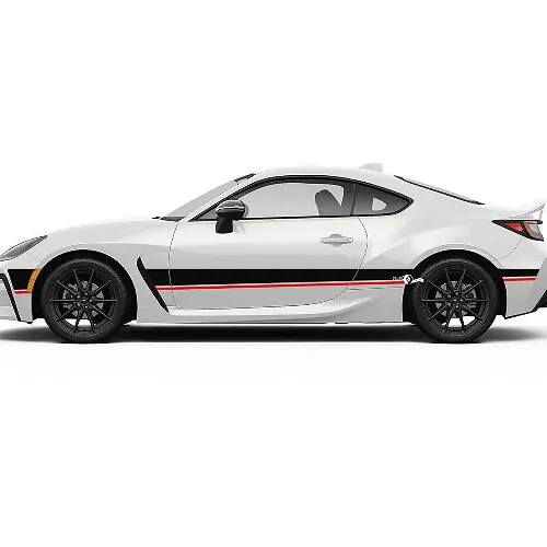 Doors Side Racing Stripes Decals for Toyota GR86 – Stylish Car Vinyl