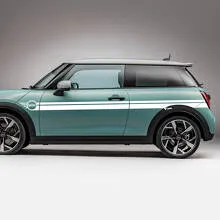 Side Mini Doors Racing Stripes Decal for Mini Cooper S