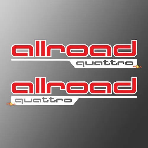 Audi S Line Racing Stripes Vinyl Stickers – 11 White/red
