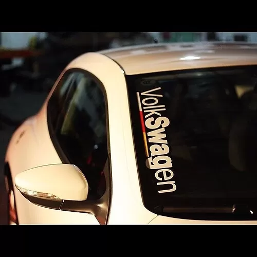 48 x4.5 New Volkswagen R GTI dubaholics White Custom Windshield Decal ...