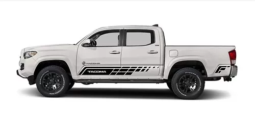 Pair Of TRD Tacoma In Raptor Lines Style Bed Side Vinyl Decals Kit - Foto 6