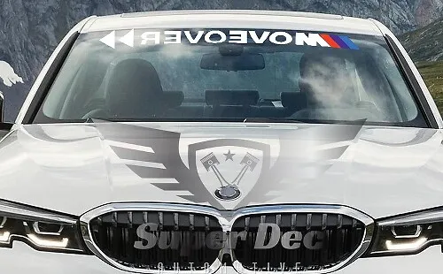Move Over M-Style Windshield Banner Decal for BMW id=8760